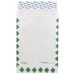 Quality Park® Dupont™ Tyvek® Grip-Seal® Expansion Envelopes, Open End, 14 Lb, First Class, 10" x 13" x 1 1/2", Self-Adhesive, White, Box Of 100