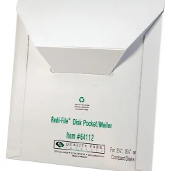 Quality Park 5 1/4" Economy Disk Mailers - Disc/Diskette - 6" Width x 5 7/8" Length - Paperboard - 10 / Pack - White
