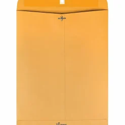 Quality Park Envelope, 28 Lb, Gummed Seal, Kraft Brown, Box Of 100