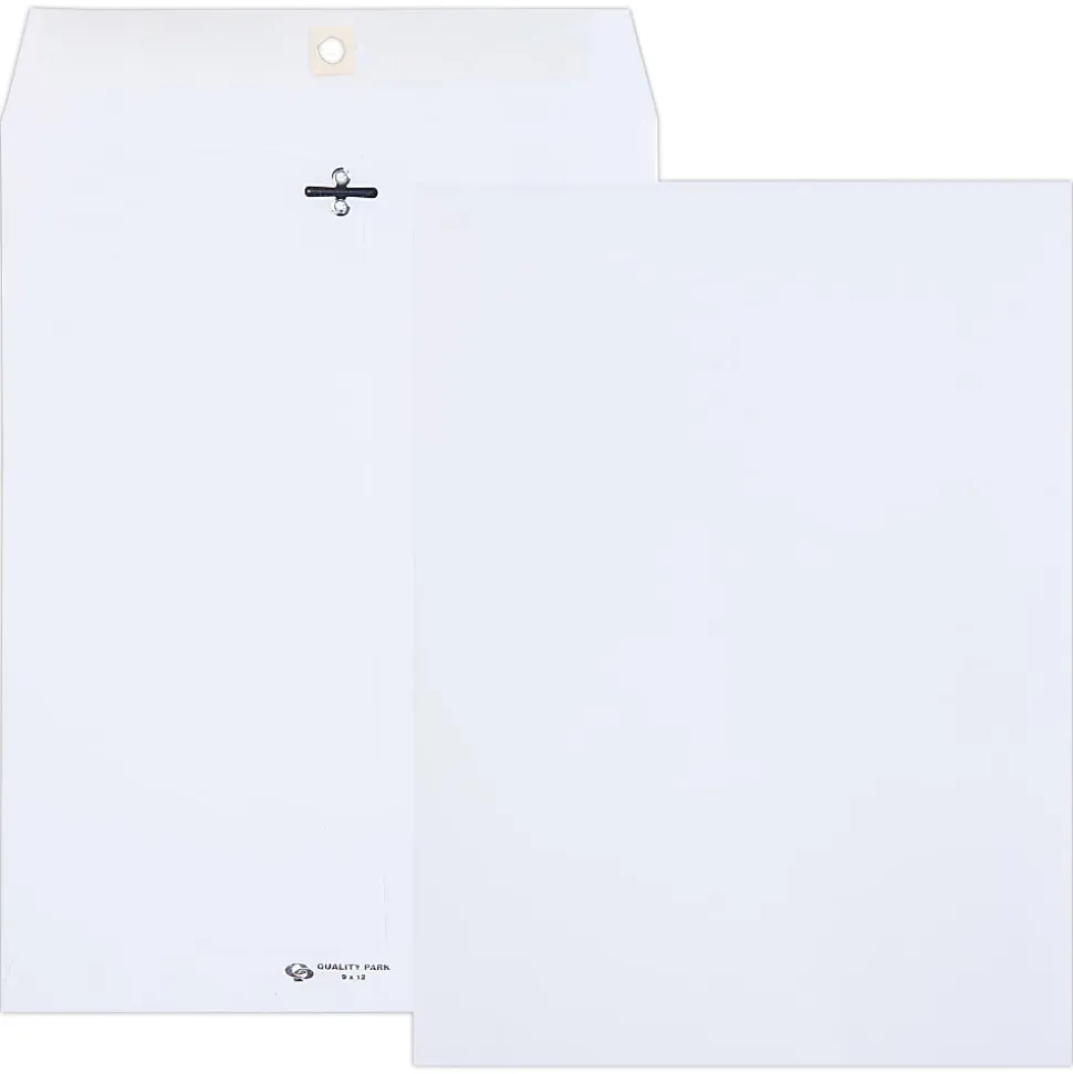 Quality Park® #90 Envelopes, Clasp Closure, White, Box Of 100