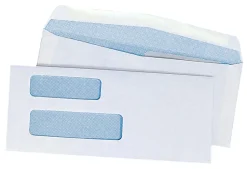 Quality Park® #9 Envelopes, Double Window, Security, Gummed Flap, Box Of 500