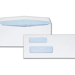 Quality Park® #9 Envelopes, Double Window, Security, Gummed Flap, Box Of 500