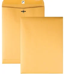 Quality Park® Envelopes, 9" x 12", Clasp Closure, Brown, Box Of 100, QUA37790