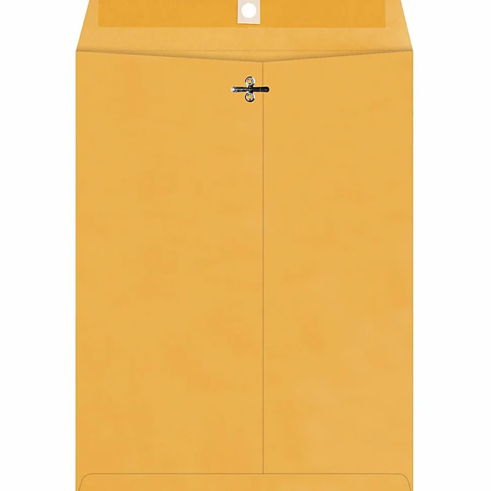 Quality Park® Envelopes, 9" x 12", Clasp Closure, Brown, Box Of 100, QUA37790