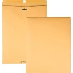 Quality ParkĀ® Envelopes, 10" x 13", Clasp Closure, Brown, Box Of 100, QUA37797