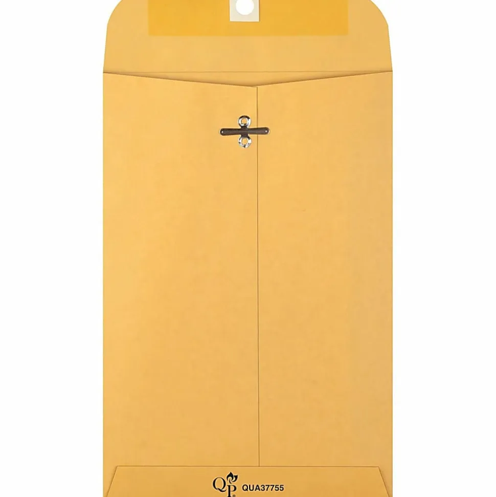 Quality Park® Envelopes, 6" x 9", Clasp Closure, Brown, Box Of 100