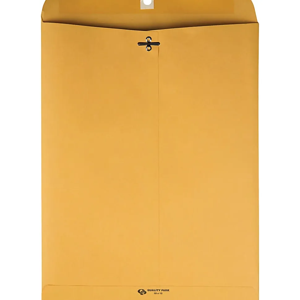 Quality Park Envelopes, 10" x 13", Clasp Closure, Brown, Box Of 250