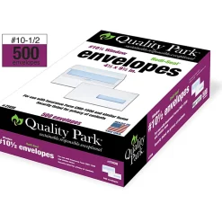 Quality Park® Medical Claim Business Envelopes With Self Seal, #10, 4/12" x 9 1/2", White, Box Of 500