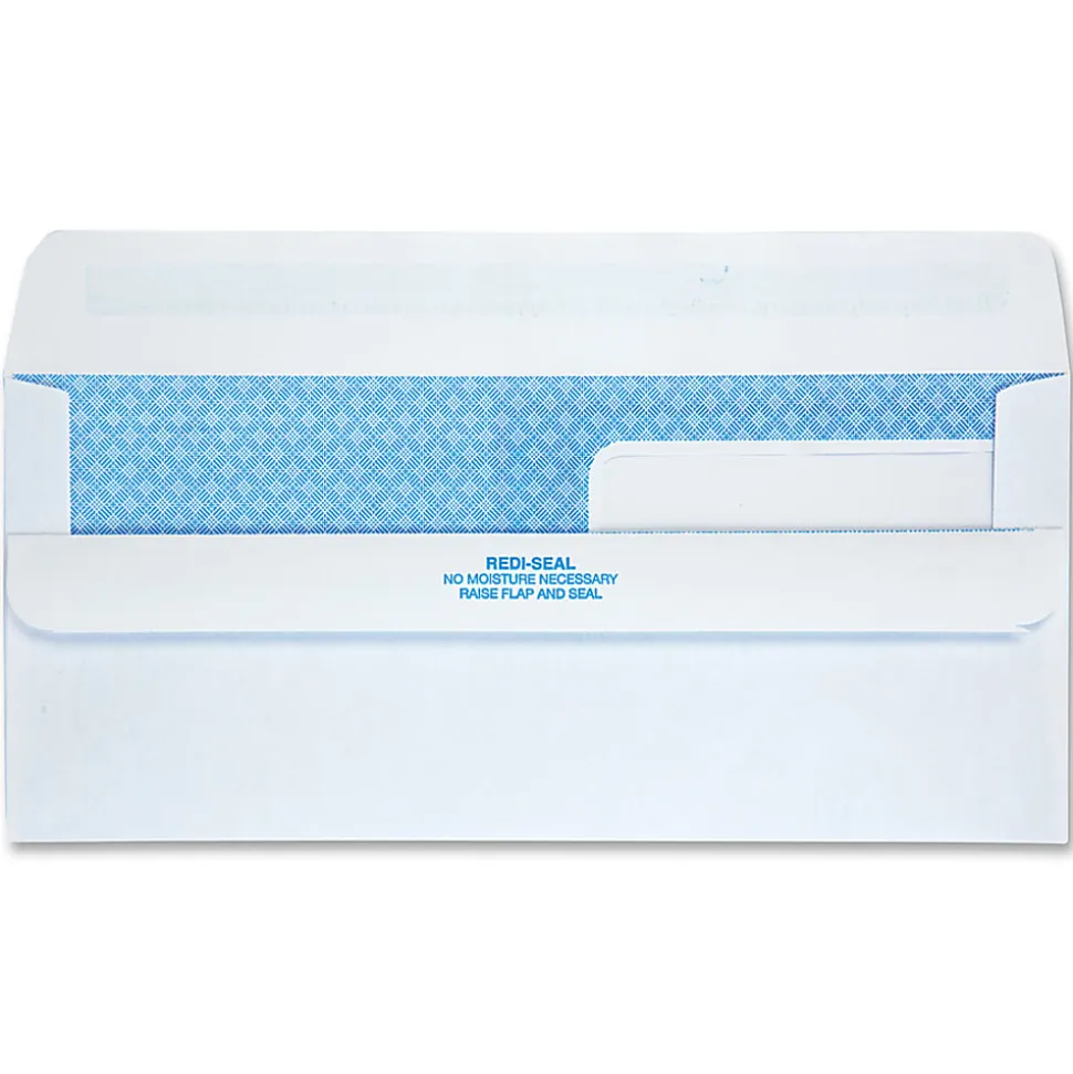 Quality Park No. 9 Double Window Security Tint Envelopes with Self-Seal Closure - Security - #9 - 3 7/8"x 8 7/8" - 24 lb - Adhesive - 250 Box - White