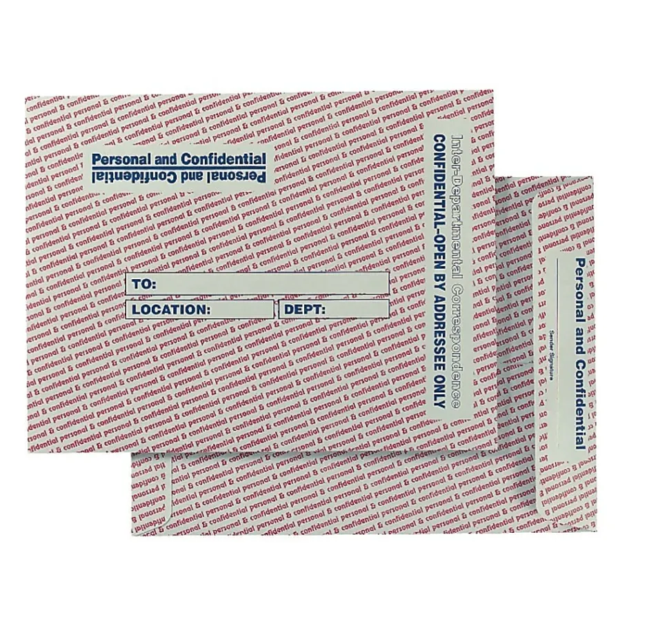 Quality Park® Personal And Confidential Interdepartment Envelopes, 10" x 13", Gummed Seal, Gray, Box Of 100