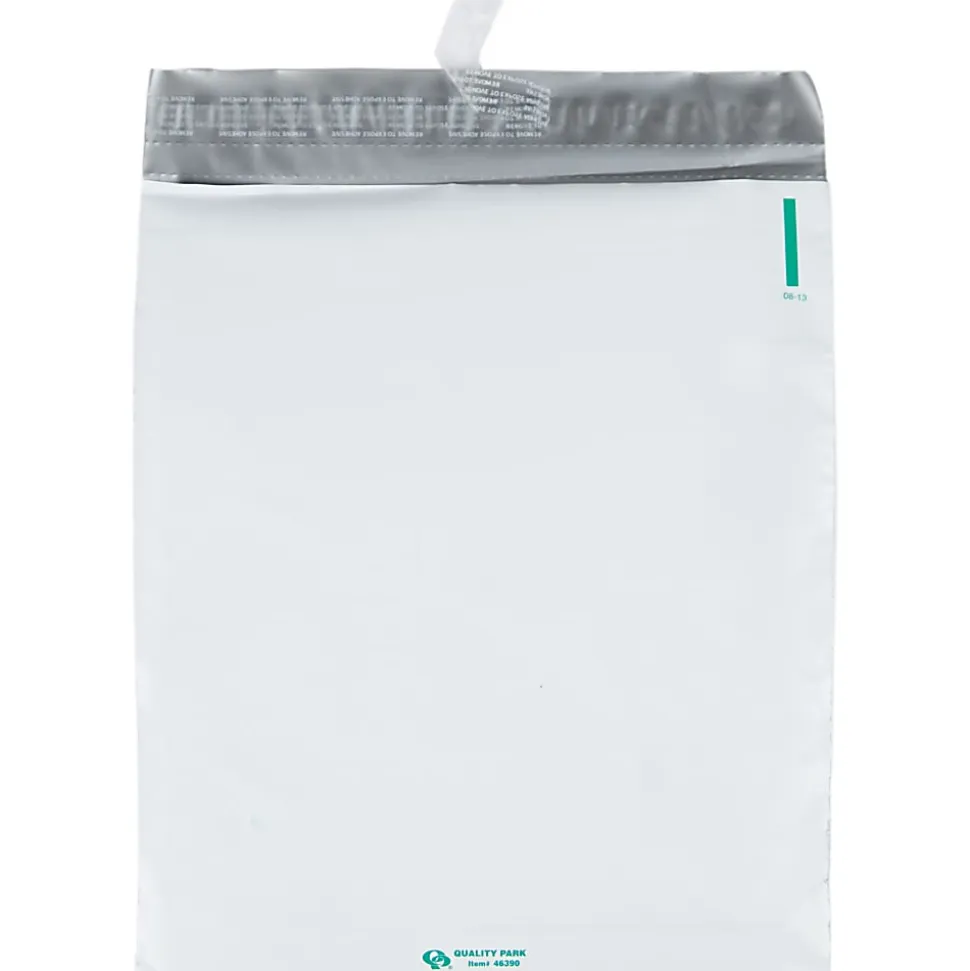 Quality Park Poly Expansion Envelopes, 11" x 13" x 2", White, Carton Of 100