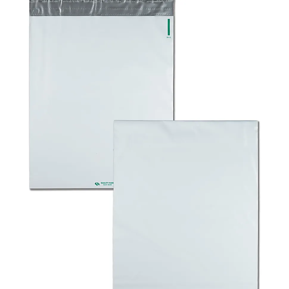 Quality Park Poly Expansion Envelopes, 13" x 16" x 2", White, Carton Of 100
