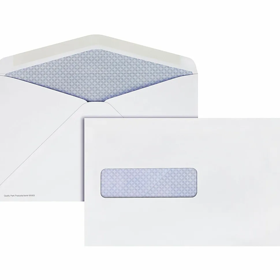 Quality Park Postage Saver Security Tint Window Envelopes, 90063