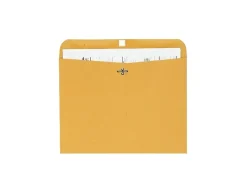 Quality Park® Redi-File™ Clasp Envelopes, 9" x 12", Brown, Box Of 100