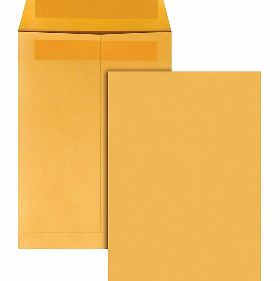 Quality Park® Redi-Seal™ Catalog Envelopes, 7 1/2" x 10 1/2", Self-Adhesive, Kraft, Box Of 250
