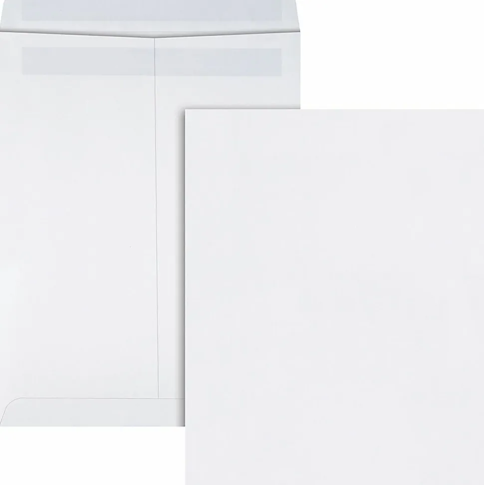 Quality Park® Redi-Seal® Catalog Envelopes, 9 1/2" x 12 1/2", Self-Sealing, White, Box Of 100