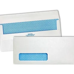 Quality Park® #10 Redi-Seal™ Security Window Envelopes, Bottom Left Window, Self Adhesive, White, Box Of 500