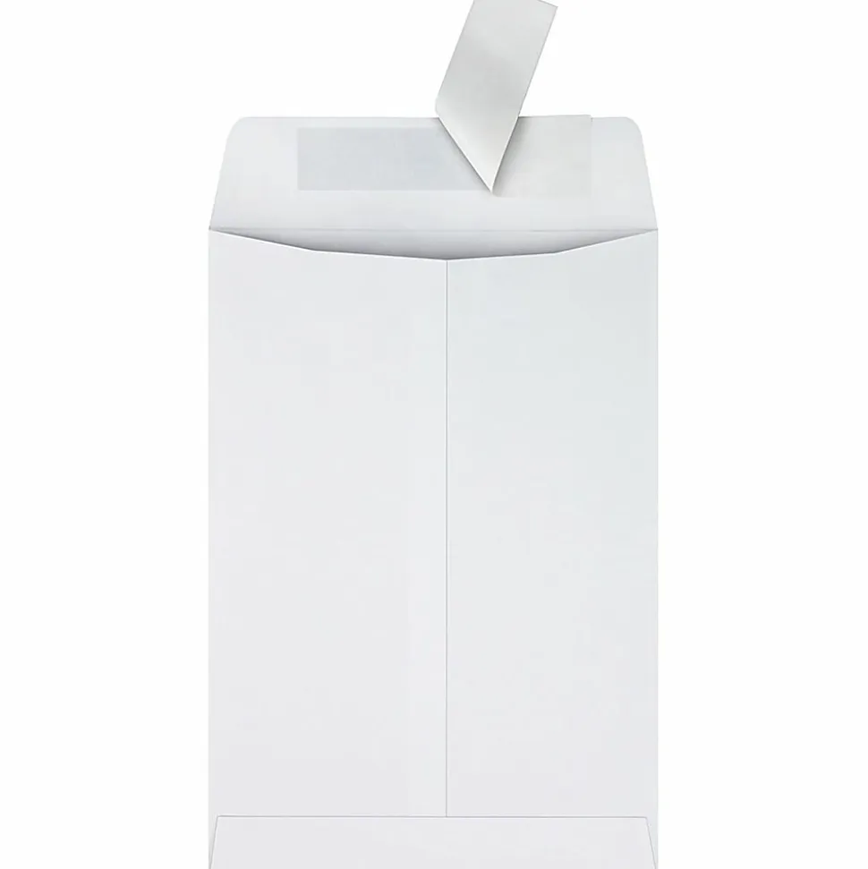 Quality Park® Redi-Strip™ Catalog Envelopes, 6 1/2" x 9 1/2", Self-Adhesive, White, Box Of 100