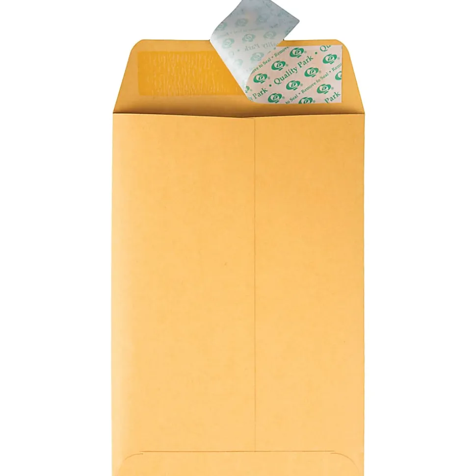 Quality Park® Redi-Strip™ Catalog Envelopes, 6" x 9", Self-Adhesive, Brown Kraft, Box Of 100