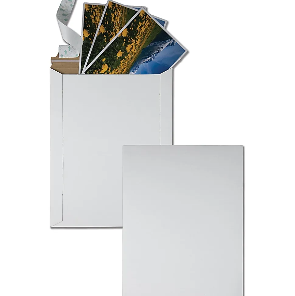 Quality Park Redi-Strip Envelopes, Photo Mailers, 9-3/4" x 12-1/2", White, Box Of 25 Envelopes