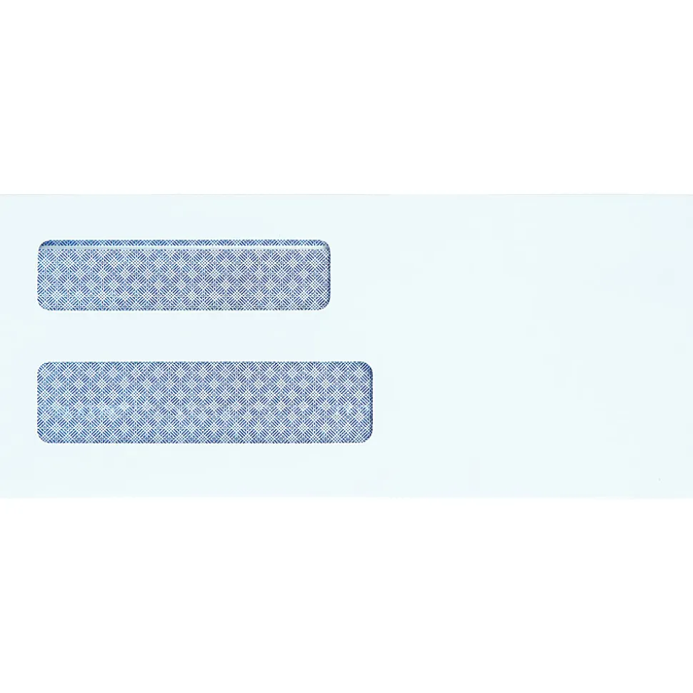 Quality Park® #8 Reveal-N-Seal® Business Security Double-Window Envelopes, Left Windows (Top/Bottom), White, Box Of 500