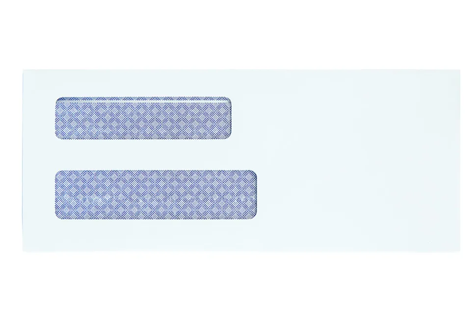 Quality Park® #8 Reveal-N-Seal® Business Security Double-Window Envelopes, Left Windows (Top/Bottom), White, Box Of 500