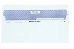 Quality Park® #8 Reveal-N-Seal® Business Security Double-Window Envelopes, Left Windows (Top/Bottom), White, Box Of 500