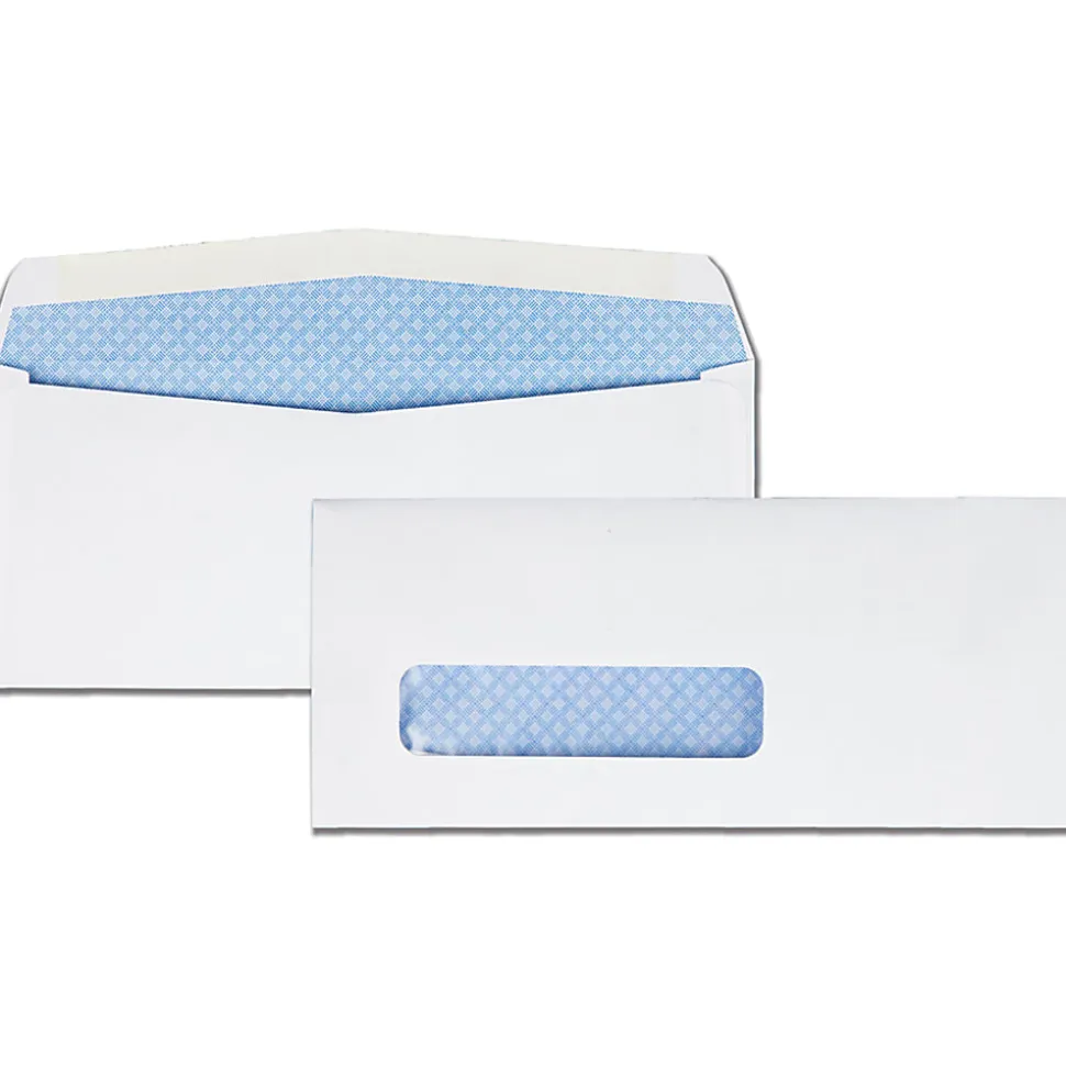 Quality Park® #8 Single Window Envelopes, Bottom Left Window, Gummed Seal, White, Box Of 500