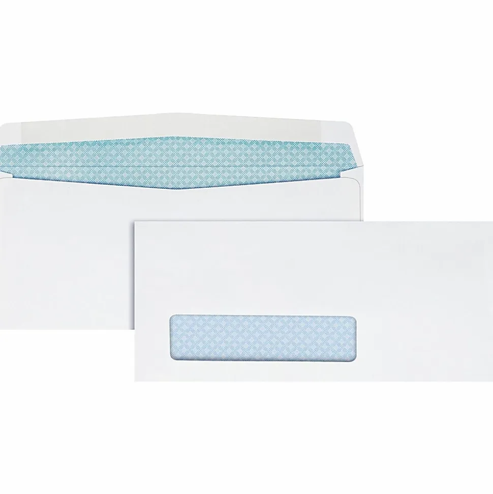 Quality Park® #8 Single Window Envelopes, Bottom Left Window, Gummed Seal, White, Box Of 500