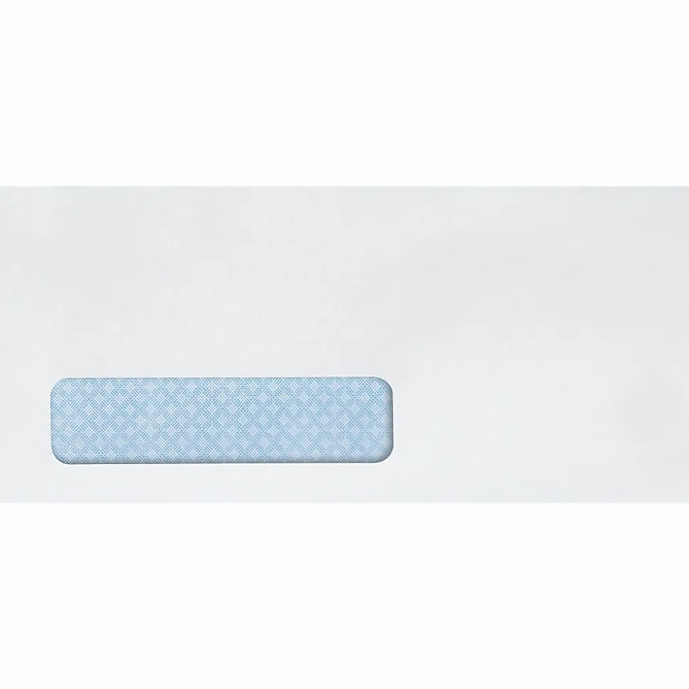 Quality Park® #10 Single Window Envelopes, Bottom Left, Gummed Seal, White, Box Of 500