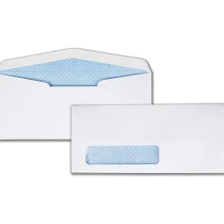 Quality Park® #10 Single Window Envelopes, Bottom Left, Gummed Seal, White, Box Of 500