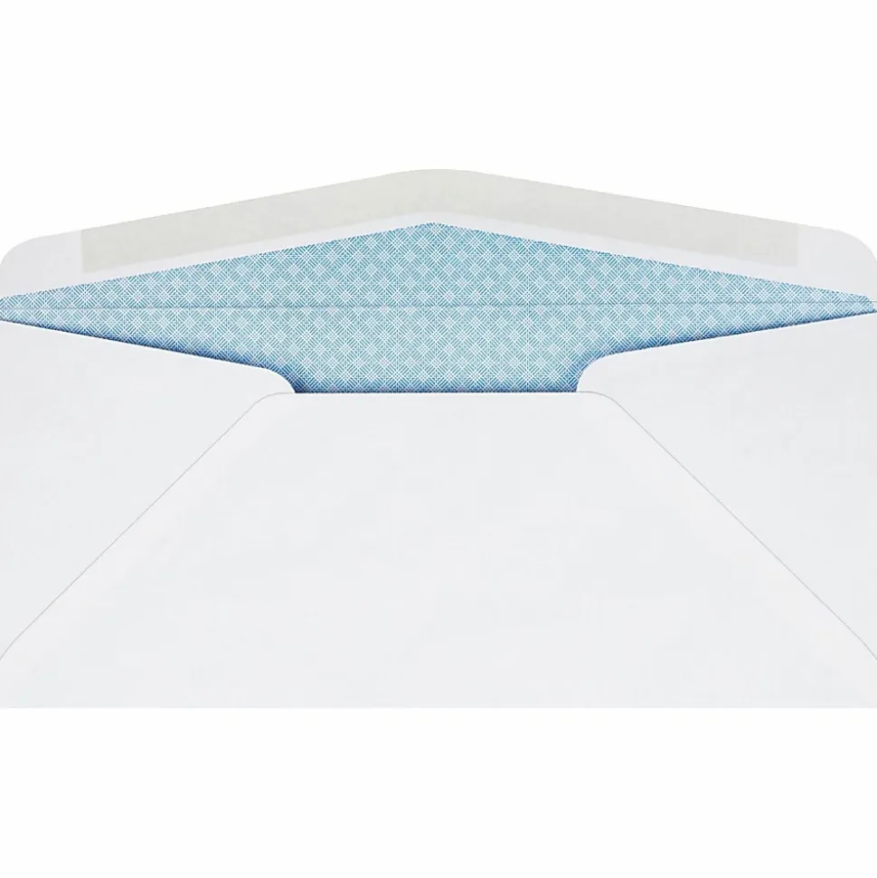 Quality Park® #10 Single Window Envelopes, Bottom Left, Gummed Seal, White, Box Of 500