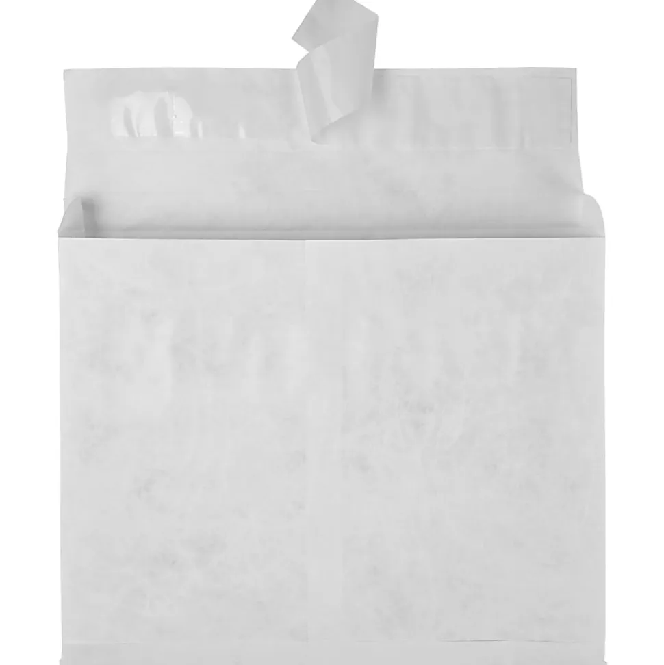 Quality Park® Survivor® Tyvek® Expansion Envelopes, Open Side, 10" x 13" x 2", Self-Adhesive, White, Box Of 100