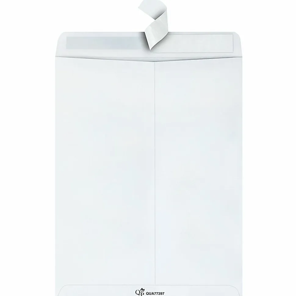 Quality Park® Tech-No-Tear Catalog Envelopes, 10" x 13", Self-Adhesive, White, Box Of 100