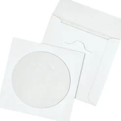 Quality Park Tech-No-Tear™ CD/DVD Sleeves, White, Pack Of 100
