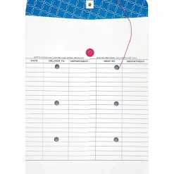 Quality Park® Treated Interdepartment String & Button Closure Envelopes, 10" x 13", White, Box Of 100