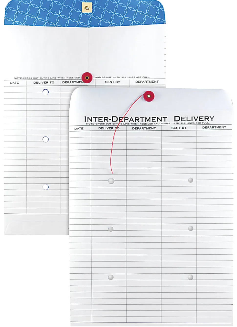 Quality Park® Treated Interdepartment String & Button Closure Envelopes, 10" x 13", White, Box Of 100