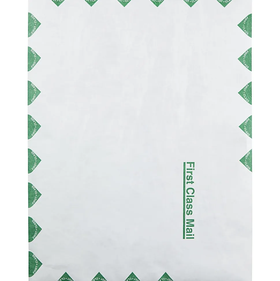 Quality Park® Tyvek® Envelopes, 9 1/2" x 12 1/2", First Class, Self-Adhesive, White, Box Of 100