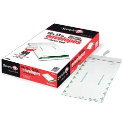Quality Park® Tyvek® Envelopes, First Class, 10" x 13", White, Box Of 100