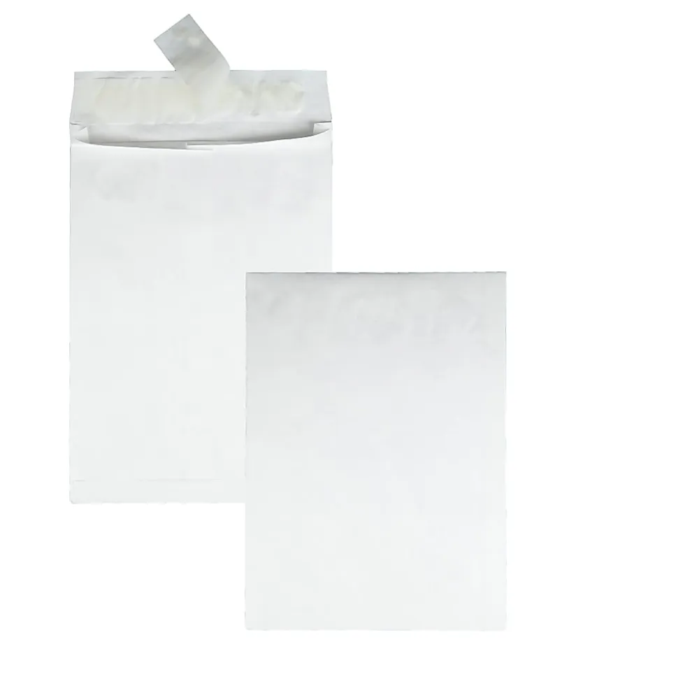 Quality Park® Tyvek® Expansion 10" x 13" x 1 1/2" Envelopes, 18 Lb, Self-Adhesive Closure, White, Carton Of 100