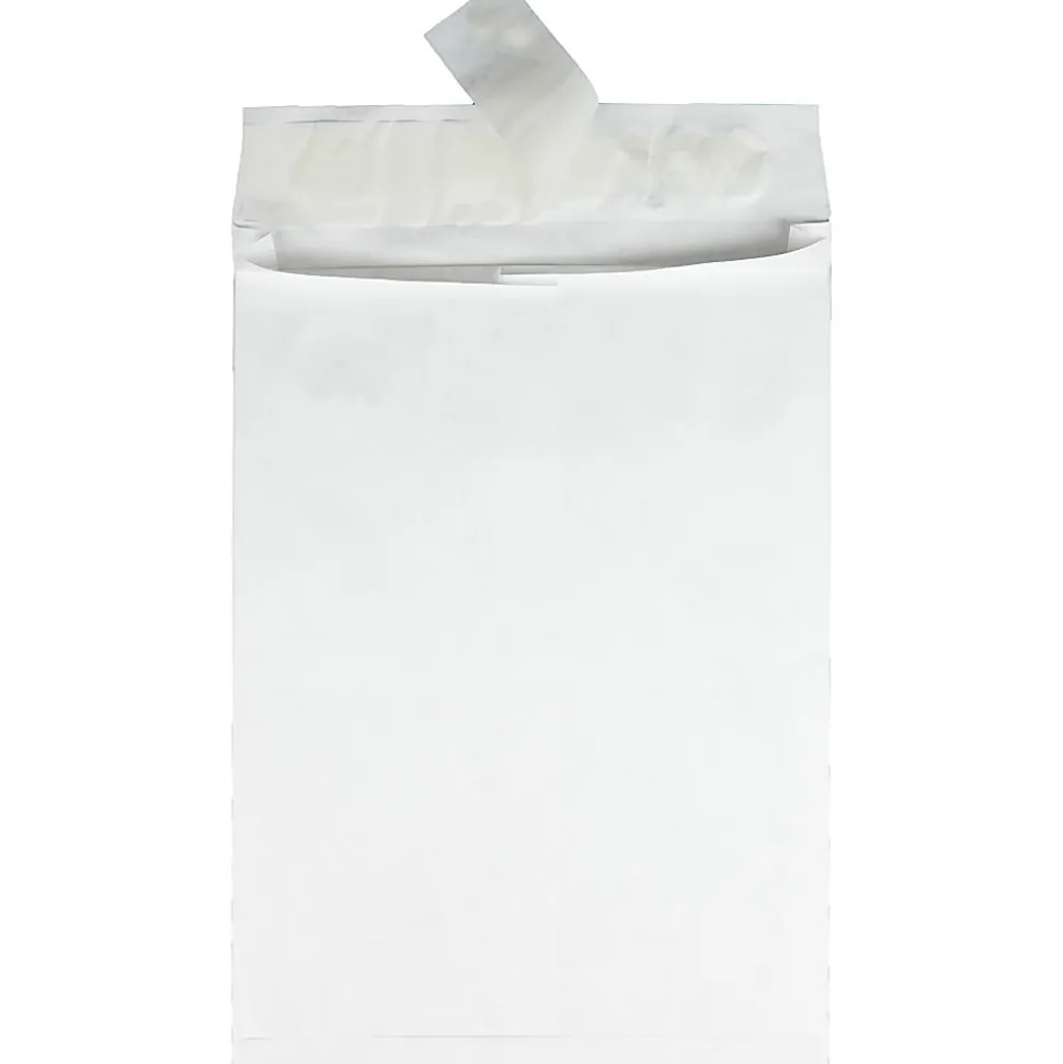 Quality Park® Tyvek® Expansion 10" x 13" x 1 1/2" Envelopes, 14 Lb, Self-Adhesive Closure, White, Carton Of 100