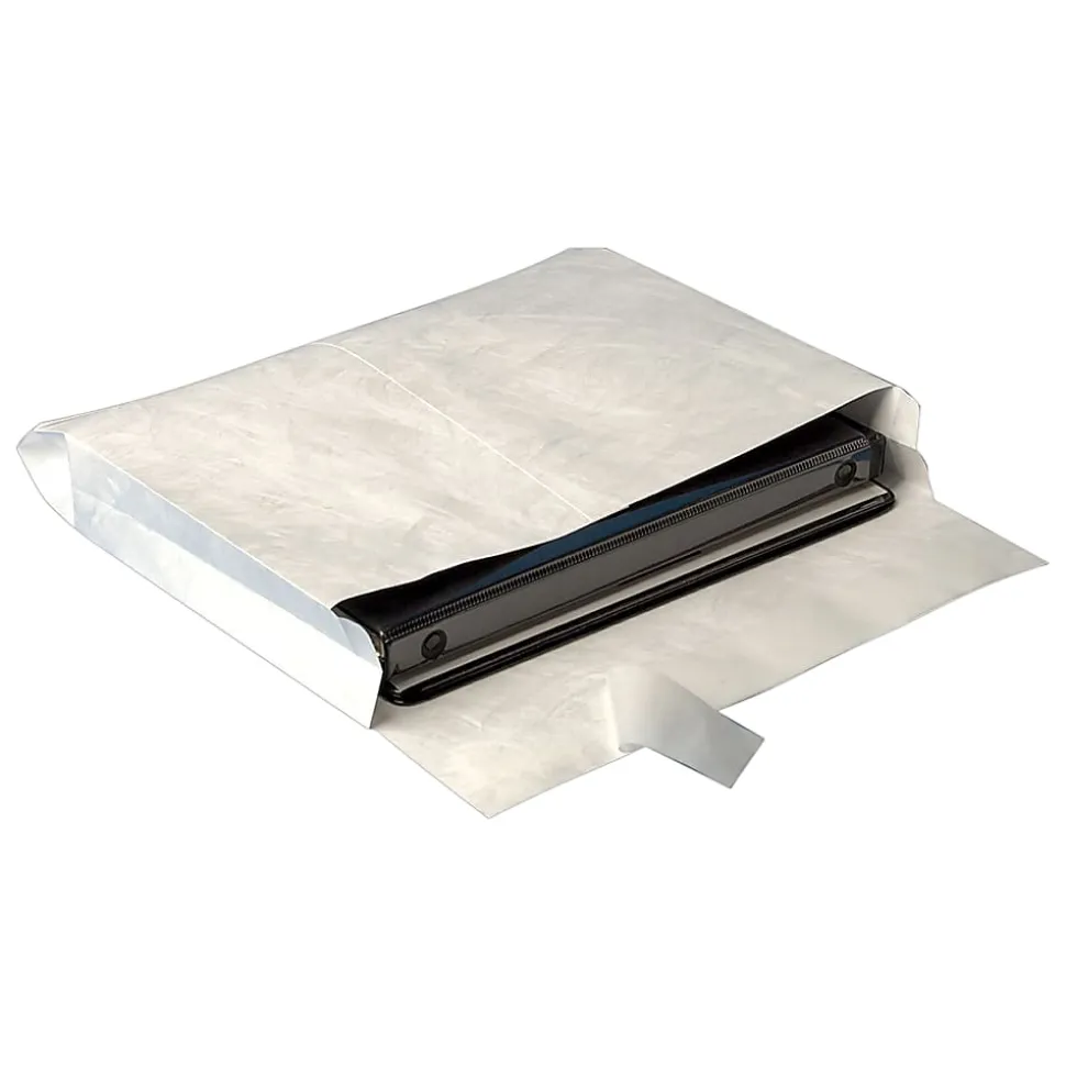 Quality Park® Tyvek® Expansion Envelopes, Long-Side Opening, 12" x 16" x 2", 14 Lb, White, Carton Of 100