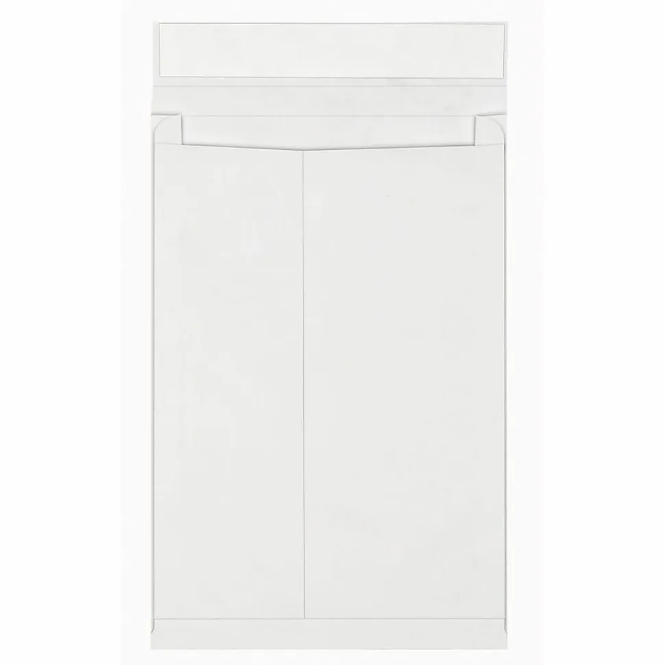 Quality Park® Tyvek® Expansion Envelopes, Short-Side Opening, 12" x 16" x 2", 14 Lb, White, Carton Of 100
