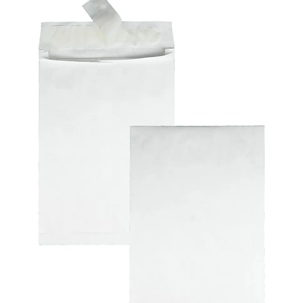 Quality Park® Tyvek® Expansion Envelopes, Short-Side Opening, 12" x 16" x 2", 14 Lb, White, Carton Of 100