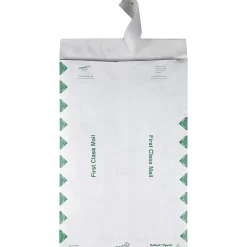 Quality Park® Tyvek® First Class 10" x 15" Envelopes, 14 Lb, Self-Adhesive, Green/White, Box Of 100