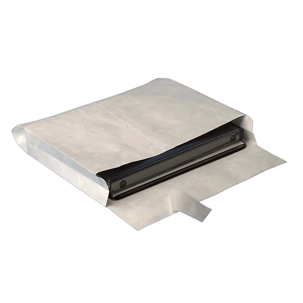 Quality Park® Tyvek® Grip-Seal® Expansion Envelopes, 10" x 15" x 2", Open Side, Self-Sealing, White, Box Of 100
