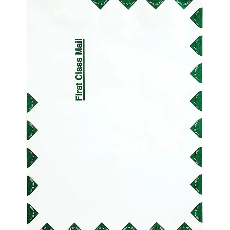 Quality Park® Tyvek® 9" x 12" Envelopes, Self-Adhesive, First Class, White, Box Of 100