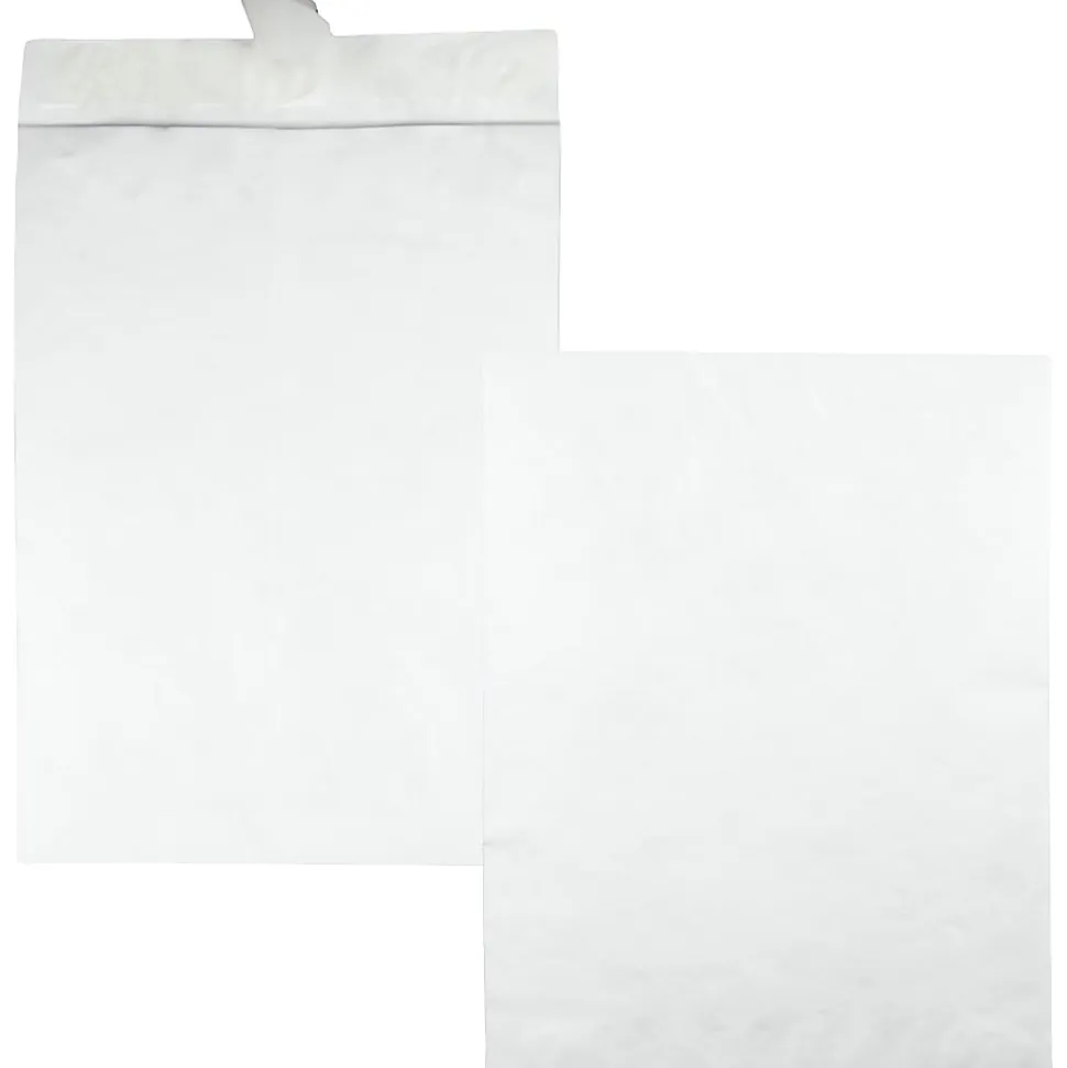 Quality Park® Tyvek® 14 1/4" x 20" Envelopes, Self-Adhesvie, White, Box Of 25