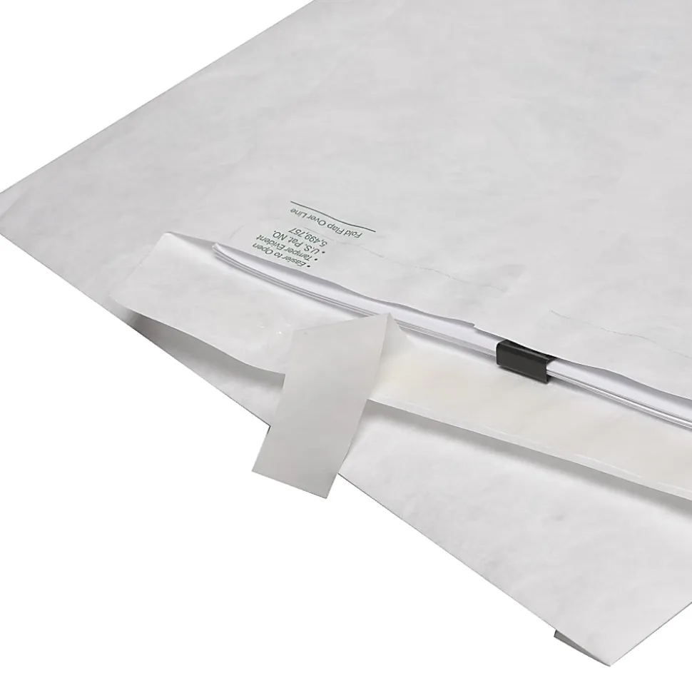 Quality Park® Tyvek® 9" x 12" Envelopes, Self-Adhesive, White, Box Of 100