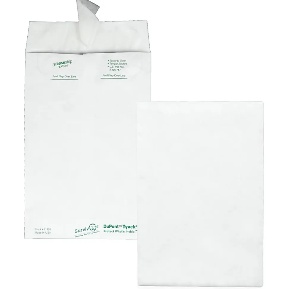 Quality Park® Tyvek® 6" x 9" Envelopes, Self-Adhesive Closure, White, Box Of 100